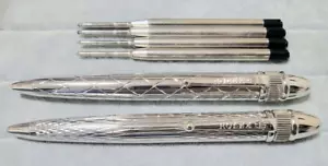 Rolex Ballpoint Pen W/refills Set of 2 Silver Novelty No Box New - Picture 1 of 4