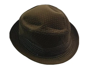 Stacy Adams Pattern Suede Style FEDORA HAT Brown Tan - Men's Size Small/Medium - Picture 1 of 8