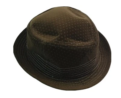 SOMBRERO FEDORA estilo gamuza patrón Stacy Adams marrón tostado - para hombre talla pequeña/mediana Foto 1 de 4