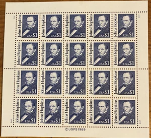 US 1989 $1 JOHNS HOPKINS  GREAT AMERICANS SERIES SCOTT #2194 SHEET OF 20 MNH OG - Picture 1 of 6