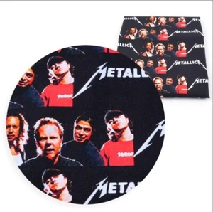 Rock Band Metallica Music 100% Cotton craft fabric 20x55" 1073868 half meter - Picture 1 of 2