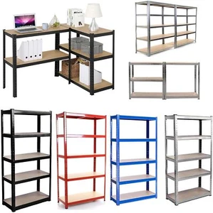 Garage Racking 4-5 Tier Shelving Boltless Heavy Duty Metal Shelf Shed Storage - Picture 1 of 23