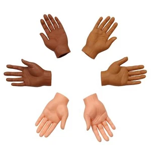 Finger Hände 9 Farben Mini Finger Aufsteck Hand Fingerpuppe Handpuppe Gummihand - Picture 1 of 10