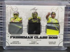 2016 Leaf U.S. Army All American Bowl Mckinley Jones Hayes Triple Patch RC #/35