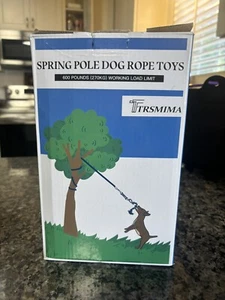 Rope Toys Spring Pole: Dog Rope Pull & Tug of War Toy with a Big Spring New - Picture 1 of 7