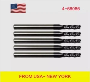 5PCS 1/16" x 1/4" x 1-1/2"  4FLUTE SOLID CARBIDE END MILL-TIALN COATED - Picture 1 of 1