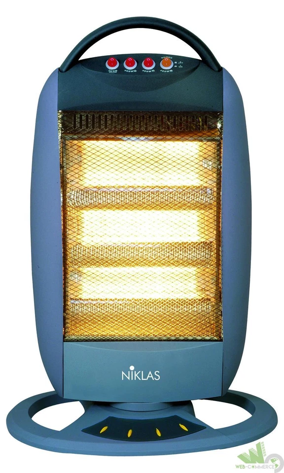 STUFA ELETTRICA STUFETTA ALOGENA NIKLAS CLASSIC 3 POTENZE 1200W OSCILLANTE - Immagine 1 di 1