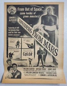 Vintage 1953 Invaders From Mars Magazine Ad - Picture 1 of 2