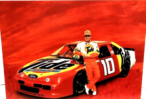 1994 #10 FORD THUNDERBIRD RICKY RUDD OWNER/DRIVER TIDE NASCAR CUP  POSTCARD Cover