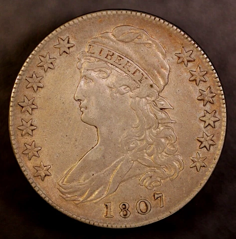 1807 Capped Bust Half 50/20 Toned Fresh from an original collection- LOT 4784 Cover