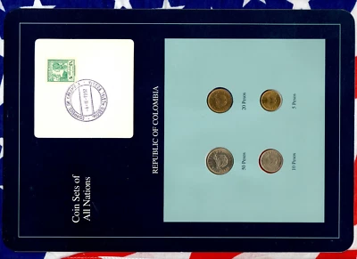 Coin Sets of All Nations Colombia UNC 50,20,10 Pesos 1991 5 Pesos 1990 - Image 1 of 2