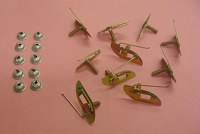 10x Fits GMC Universal Moulding Fasteners 1-3/4" x 9/16" Clips Bolts 789 NOS - Image 1 of 3