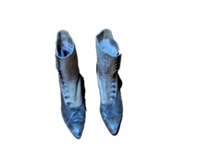 Antique Rosenthal’s Edwardian 1918 Ladies High Top Shoe Button Shoes 2-Tone Tan - Picture 1 of 11