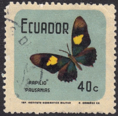 Ecuador 1970 - SC# 792 - F - Mariposa - Usado Foto 1 de 2