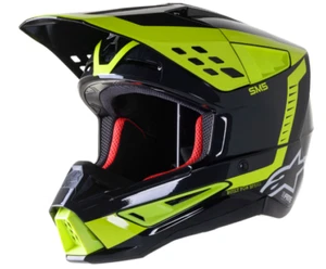 ALPINESTARS SM5 OFFROAD HELMET BEAM BLACK/GRAY/YELLOW OFFROAD ATV HELMET NEW - Picture 1 of 5