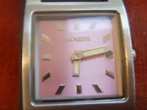 LADIES NIXON DATE WATCH SMOKIN HOT THE TRIXIE PINK DIAL & LEATHER STRAP - Picture 1 of 1