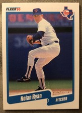 1990 Fleer Nolan Ryan Baseball Card #313 Rangers HOF High Grade O/C