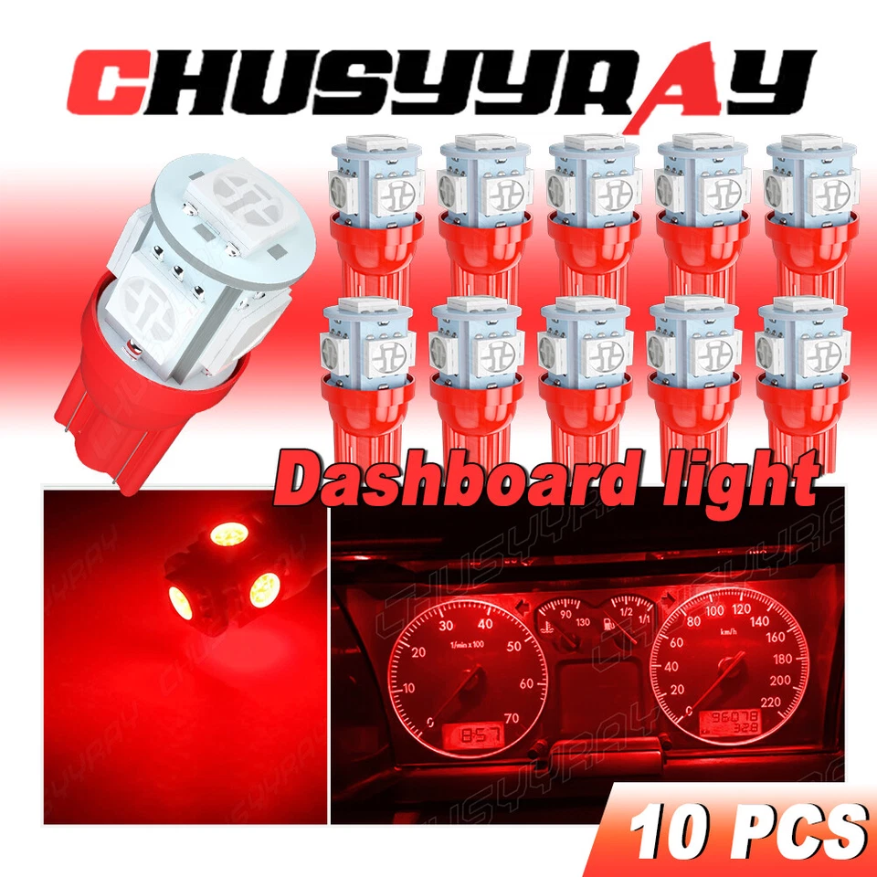 Gauge Cluster LED Dashboard Bulbs Kit Red For 1984-1996 Jeep Cherokee - Image 1 of 4