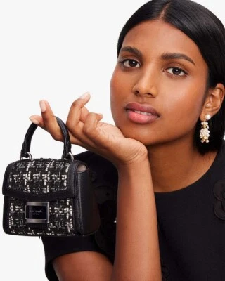 Kate Spade Katy Tweed Micro Crossbody NWT Model KE403 Black - Image 1 of 4