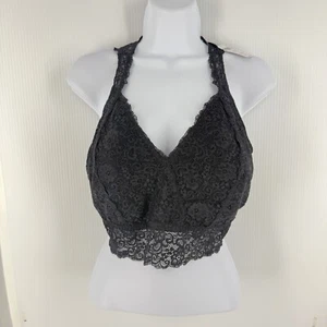 NWT SOMA Black Lace Racerback Bralette Bra Womens Size XXL NEW - Picture 1 of 9