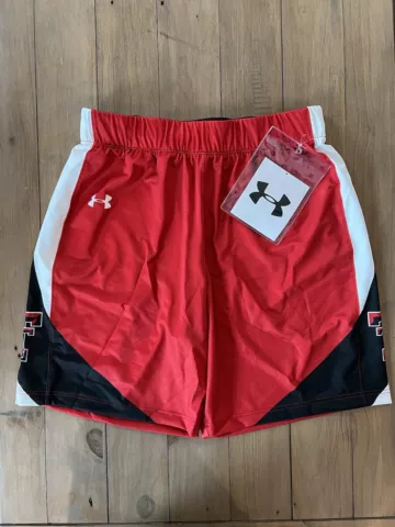 UA Texas Tech AF Primetime Mesh Basketball Short Men's Large Red UJKSP1M Cover