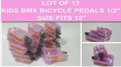 LOT Of 12 Children BMX BICYCLE PEDALS 1/2" SIZE FITS 12" BICYCLES - Image 1 of 4