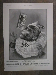 Brooke's Monkey Brand Soap Advert Art Print Poster Interior Decor - Picture 1 of 5