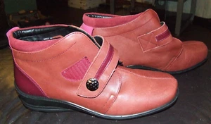 PAVERS Botines Paders Talla 7.5 Cuero + Borde Paciente Gancho y Lazo de Vino - Imagen 1 de 6