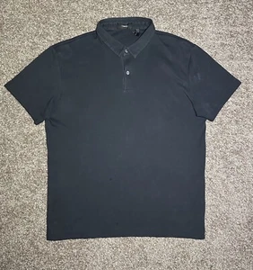 Theory Men’s “Bron_New Snaplight” Polo Shirt PIMA Cotton SS Navy Blue Size M - Picture 1 of 20