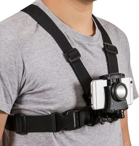 Supporto petto cellulare imbracatura cinghia supporto cellulare clip azione came - Foto 1 di 5