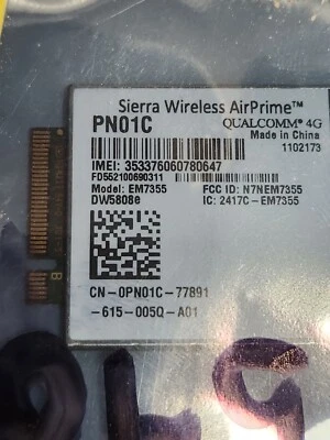 Tarjeta Sierra Wireless AirPrime PN01C Qualcomm 4G LTE WWAN EM7355 Foto 1 de 4