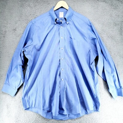 Brooks Brothers Shirt Mens 17.5 - 34 Blue Non Iron Traditional Fit Button Down - Image 1 of 4
