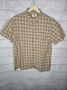 Xlarge Abbigliamento Marca Polo Bottoni Camicia Uomo Marrone Crema Logo Gorilla XL - Foto 1 di 8