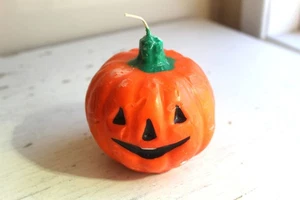 Vintage Gurley Halloween Kerze MCM Jack O Laterne Petroleum ohne Etikett - Bild 1 von 7