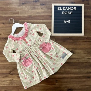 Eleanor Rose Cream Pink Dear Diary Heart Heather Knit Long Sleeve Dress 4/5 - Picture 1 of 5
