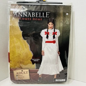 Vestido Disfraz Under Brands Annabelle Comes Home Mujer Pequeño Blanco Rojo Cinta - Imagen 1 de 4