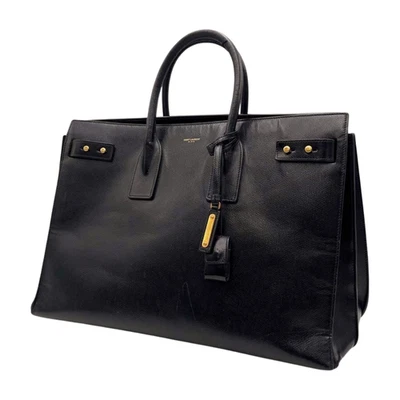 Saint Laurent Sac de Jour Large Tote Business Bag Black Leather Men's Auth - Image 1 of 4