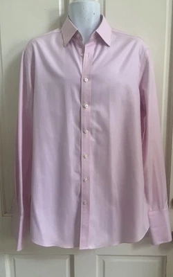 CHARLES TYRWHITT NEW! Pink NON IRON SLIM FIT Shirt French Cuffs 16.5x36 - Image 1 of 4