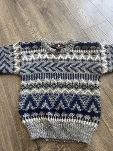 Vintage Boys Acrylic Christmas Sweater - High Sierra by Mervyns - Size 7 - Picture 1 of 4