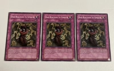 Yugioh - Bad Reaction to Simochi LOD-093 - Common LP/NM X3 - PLAYSET - Image 1 of 4