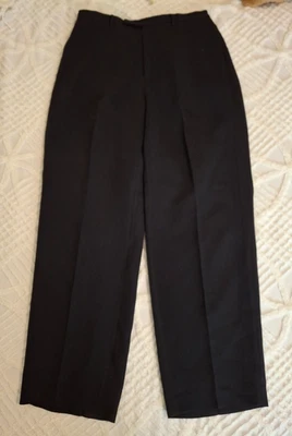 Pantalones de vestir Eddie Bauer para mujer talla 10 Petite forrados negros pantalones calce relajado Foto 1 de 4
