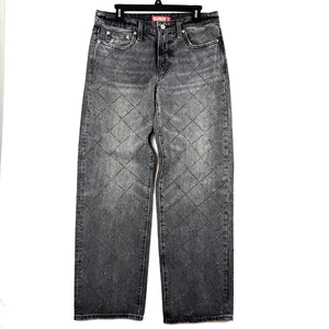 Lucky Brand Legend Damen 6 28R Baggy Strass Schmuck schwarz Denim Jeans Y2K - Bild 1 von 13