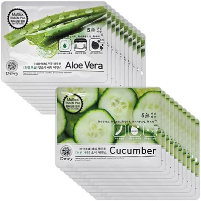 20pcs Korean Beauty Face Mask Sheets Moisture Facial Skin Care mix Set (2types) - Image 1 of 4