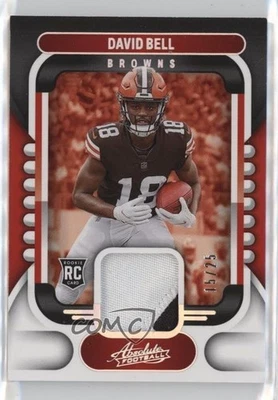 2022 Panini Absolute Rookie Materials Holo Silver /25 David Bell #ARM-32 RC - Image 1 of 2