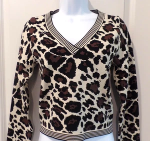 DAMEN, LEOPARDEN CROP PULLOVER, LC LIZETTE COLLECTION, NEU, GR. L - Bild 1 von 18