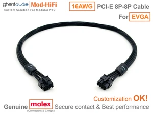 ⚡️16AWG PCI-E GPU 8P Cable for EVGA SuperNOVA P2 1600W 1200W 850W...-70cm/27inch - Picture 1 of 8