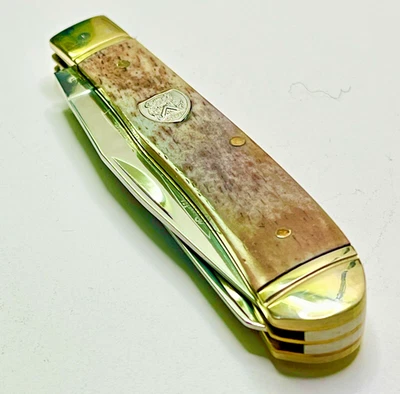 FROST FAMILY SERIES  -  Large 4.25" TRAPPER  w/ BONE Handles  --  ((NEW in BOX)) - Image 1 of 4