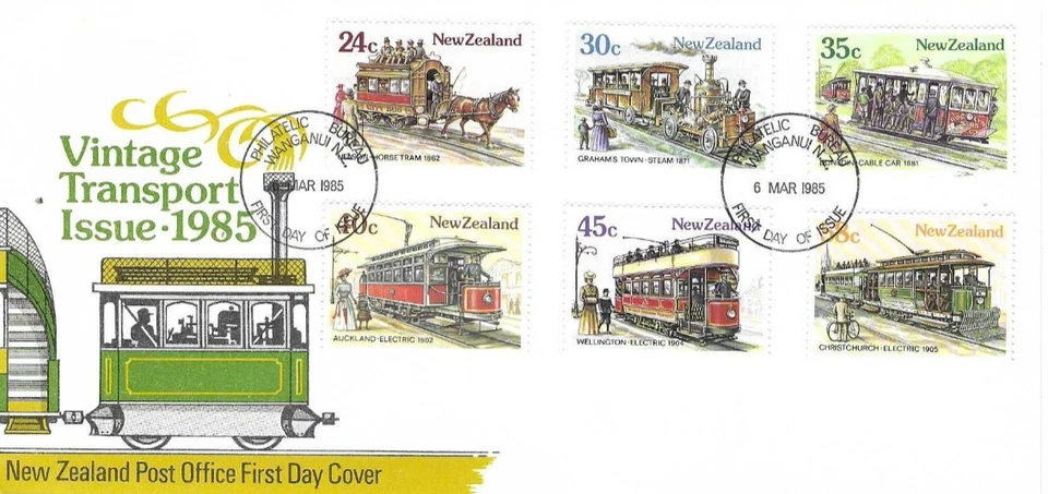 New Zealand Comm/FDC -Vintage Transport Issue - 1985 - (NZ304) - Image 1 of 1