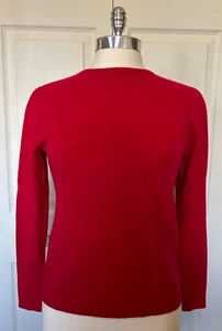 VTG Country Shop Women's Red 100%  Cashmere Long Sleeve Pullover Sweater M Read - Picture 1 of 7