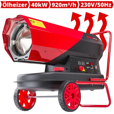 MARKENLOS Ölheizer RED TECHNIC 40 kW Heizgerät Heizkanone Dieselheizer Ölheizung